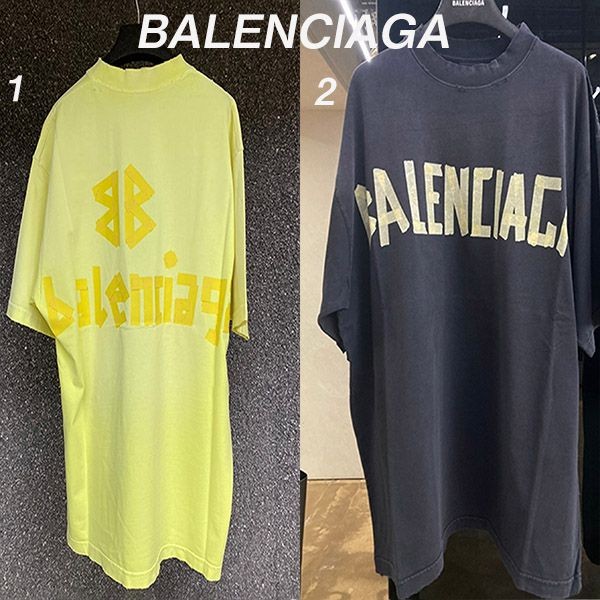 新作バレンシアガ TAPE TYPE Tシャツ 偽物 ミディアムフィット 739784TOVA91055